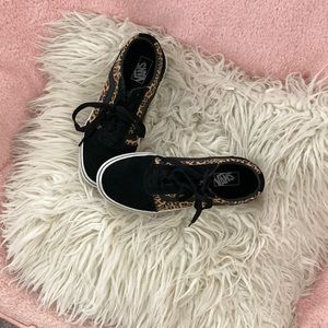 Lace up vans cheetah print